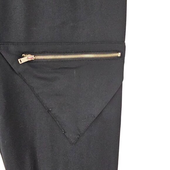 LNA Revolve Black Leggings Moto Pants Zippered Pockets Skinny Stretch Spandex - Picture 3 of 7